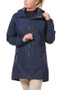 Musto Ladies Sardinia Long Rain Jacket in Navy - chest pocket