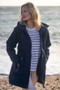 Musto Ladies Sardinia Long Rain Jacket in Navy - lifestyle