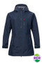 Musto Ladies Sardinia Long Rain Jacket in Navy - front eco