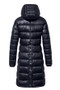 Covalliero Ladies Quilted Long Coat in Dark Navy - Back