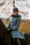 Covalliero Ladies Quilted Long Coat in Jade Green - Lifestyle in the Saddle