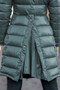 Covalliero Ladies Quilted Long Coat in Jade Green - Back Detail