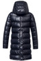 Covalliero Childrens Quilted Long Coat in Dark Navy - Back