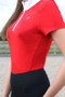 Hy Equestrian Childrens Scarlet Show Shirt in Red - side