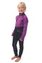 Hy Equestrian Childrens Stella Base Layer in Purple/Black - front