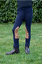 Hy Equestrian Childrens Cowboy Jodhpurs in Navy/Beige - front