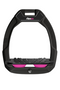 Flex-On Safe-On Stirrups with Incline Ultra Grip - Black/Pink