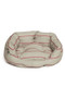 Danish Design Heritage Herringbone Deluxe Slumber Dog Bed in Beige/Burgundy