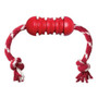 KONG Dental Rubber Chew With Rope Dog Toy in Red