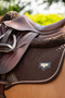 LeMieux Puissance Suede Close Contact Saddle Pad - Brown - Detail