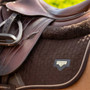 LeMieux Puissance Suede Close Contact Saddle Pad - Brown - Detail