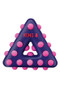 KONG Dotz Triangle Dog Chew Toy in Purple/Pink