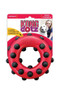 KONG Dotz Circle Dog Chew Toy in Red/Black