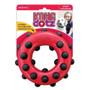 KONG Dotz Circle Dog Chew Toy in Red/Black
