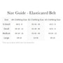 LeMieux Elasticated Belt in Navy - Size Guide