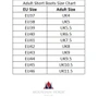 Mountain Horse Adult Short Boots Size Chart