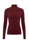 LeMieux Ladies Liberte Zipped Base Layer - Merlot - Front