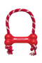 KONG Goodie Bone With Rope Dog Toy in Red