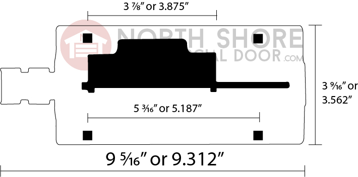 Chateau C-DL-1 Mini Warehouse Garage Door Four Bolt Latch Drawing