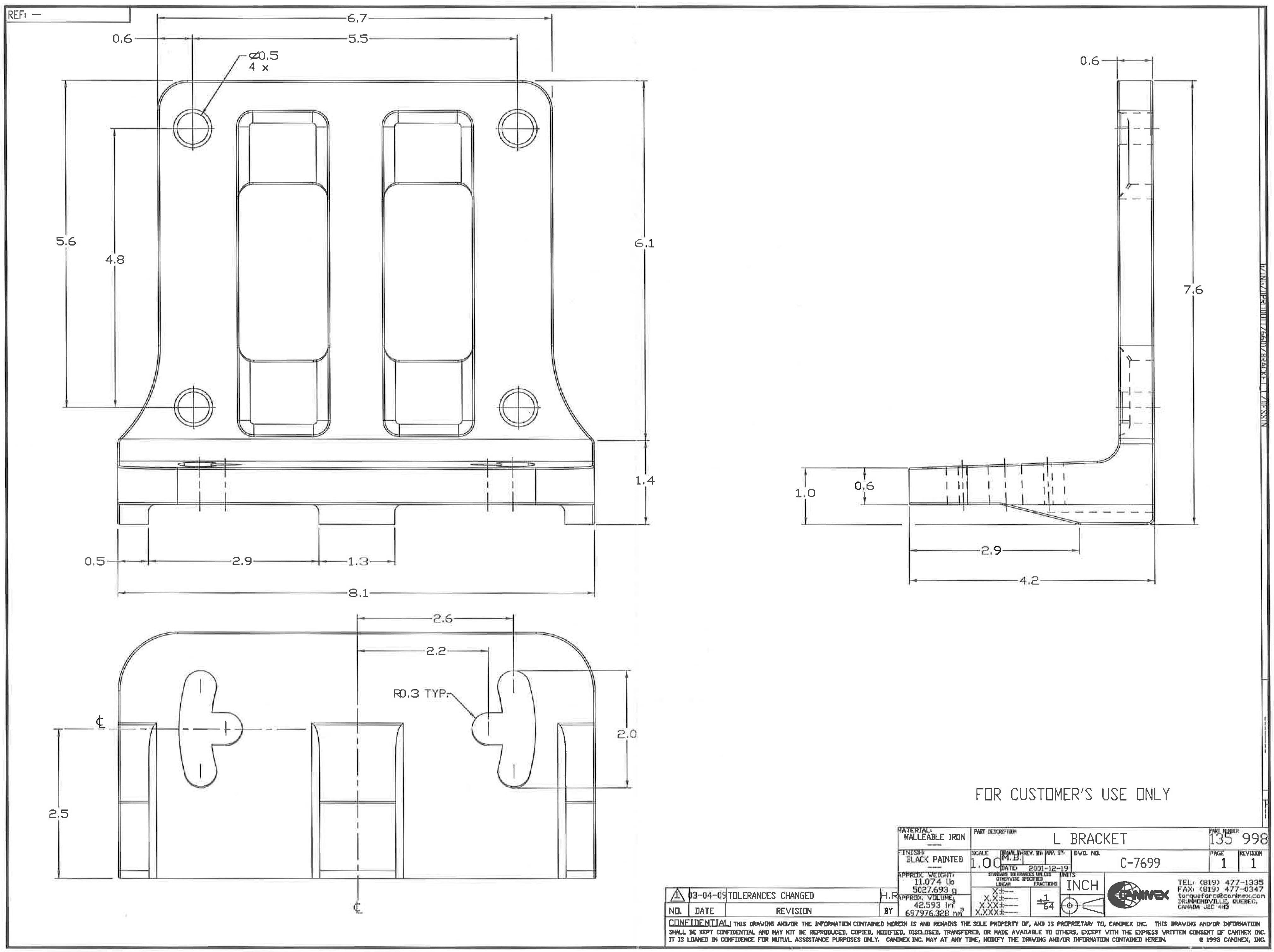 Manara-Opera Bracket111 Technical Drawing