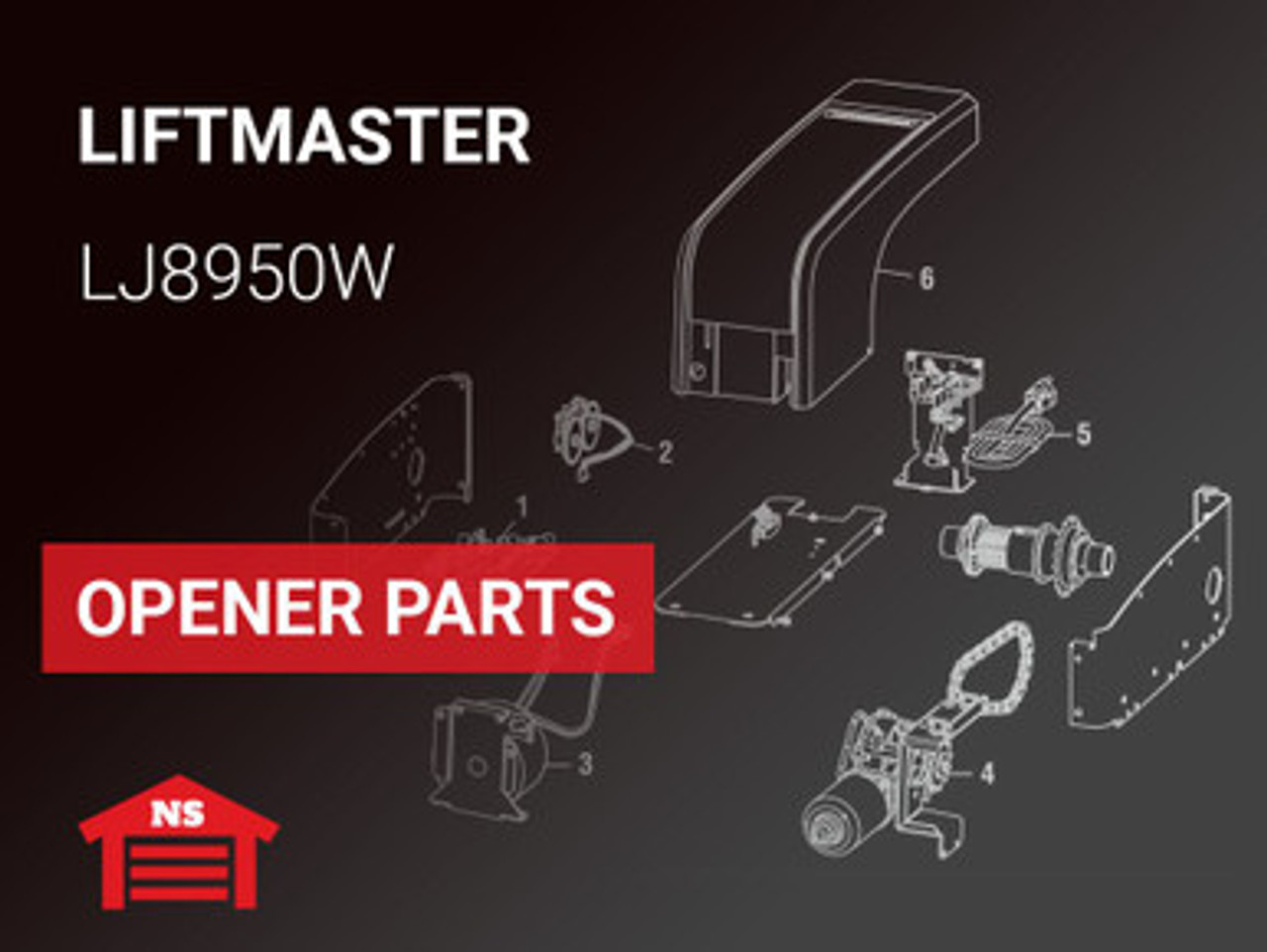 LiftMaster LJ8950W Opener Parts