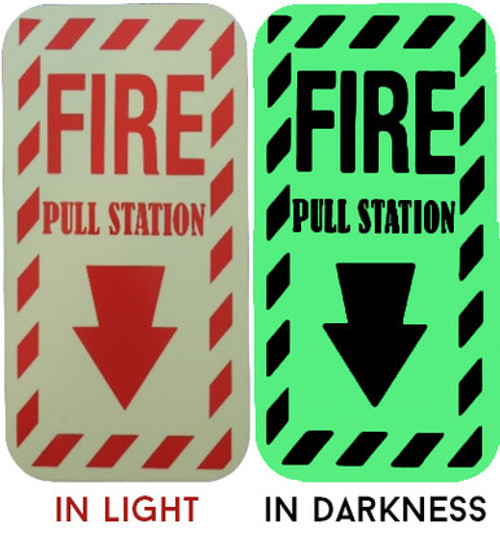 LumAware ENERGY-FREE Illuminating FIRE PULL STATION Safety Sign