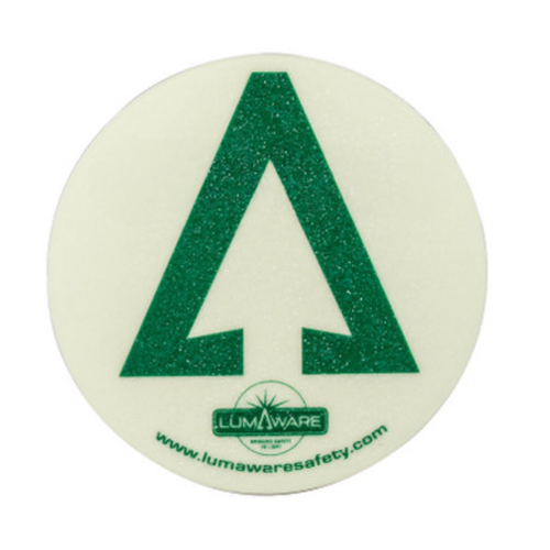 LumAware Eco-Friendly ILLMTNG Non-Removable ADHESIVE Circ Floor Arrow Sfty STKR WAYFINDING Guidance