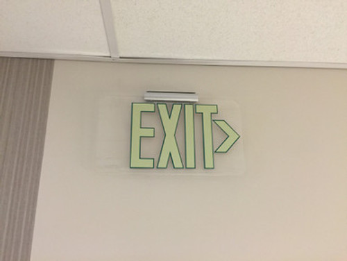 LumAware ENERGY-FREE Illuminating SAFETY Exit Sign