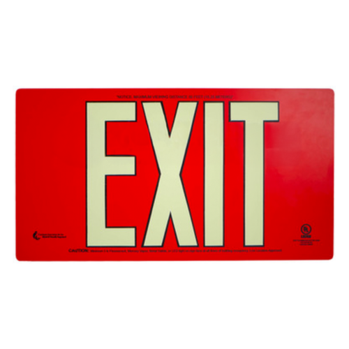 LumAware ILLUMINATING Glow-In-The-Dark SAFETY Exit Sign