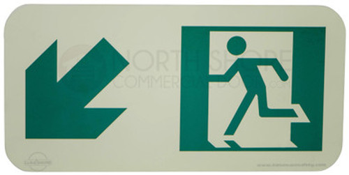 LumAware ILLUMINATING Eco-Friendly RUNNING MAN w/ARROW Safety Sign