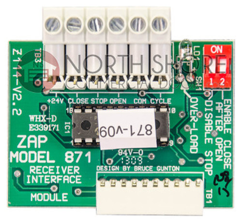 ZAP GARAGE DOOR OPENER 871 External Radio and Accessory Interface Module