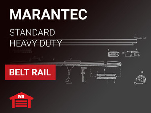 Marantec Heavy Duty (1.2mm - 18 gauge) Standard Belt Rail