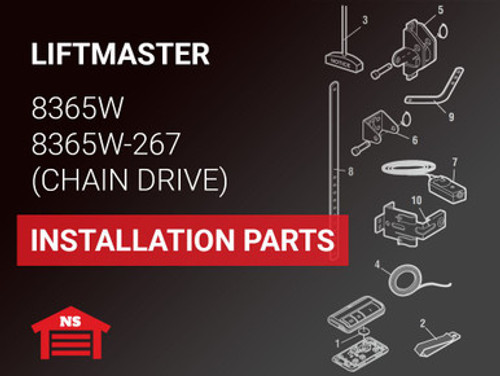 LiftMaster Model 8365W Installation Parts