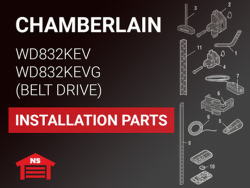 Chamberlain WD832KEV WD832KEVG Installation Parts