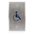 BEA 2.75" x 4.5" Single Gang Push Plate w/blue Handicap Logo only 10PBO24L 