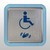 BEA 4-3/4 in. Sq. MagicSwitch Touchless Plt w/Handicap Logo & Waving Hand ONLY Illuminated LED