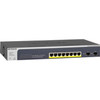Netgear ProSAFE 8Port PoE+ Gigabit Smart Managed Switch with 2 SFP Ports (GS510TPP) 8 Ports Manageable Gigabit Ethernet 1000B