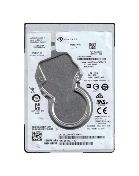 863127-001 - HP 1TB SATA 5400RPM 128MB Cache 2.5 inch Hard Disk Drive