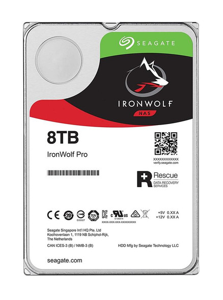 ST8000VNA04 - Seagate IronWolf 8TB 7200RPM SATA 6Gb/s 256MB Cache (512e) 3.5-inch Internal Hard Drive