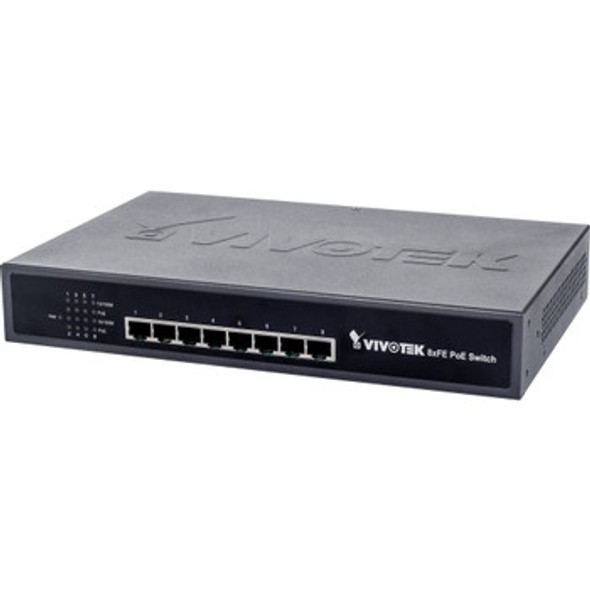 Vivotek Unmanaged PoE Switch 8xFE PoE Switch 2 Layer Supported Rack-mountable