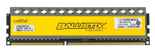 Crucial Technology 8GB DDR3-1866MHz PC3-14900 DIMM 1.35V Low Voltage non-ECC Unbuffered CL13 240-Pin Memory Module