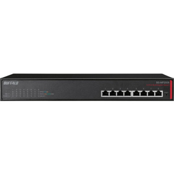 Buffalo 8Port 10 Gigabit Switch 8 x 10 Gigabit Ethernet Network Twisted Pair 2 Layer Supported Desktop Rack-mountable
