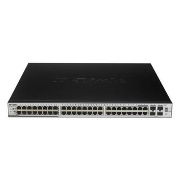D-Link 48Ports 10/100/1000Mb/s and 4Port Combo SFP Layer2 Stackable Managed Switch with PoE