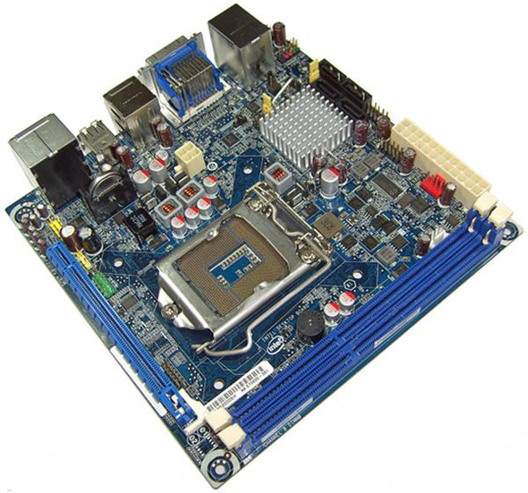 Intel DH57JG Socket LGA 775 Intel H57 Express Chipset Core i7/ i5 / i3 Processors Support DDR3 2x DIMM 4x SATA 3.0Gb/s Mini-ITX Motherboard