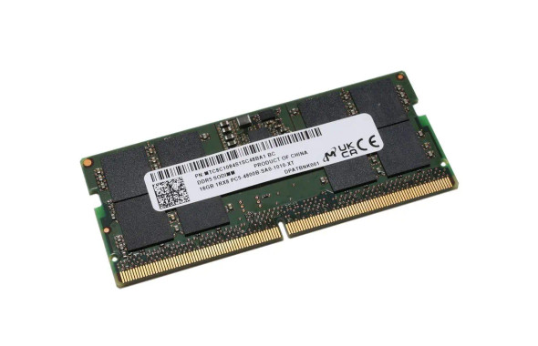 MTC8C1084S1SC48BA1 - Micron 16GB 2400MHz DDR5 PC5-4800 Non-ECC CL40 262-Pin SoDimm 1.1V Single Rank x8 Memory Module