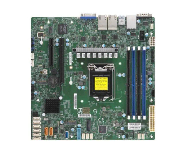 MBD-X11SCH-LN4F - Supermicro Supports Core i3 8th/9th Gen/Pentium/Celeron/Xeon E-2200/E-2100 Single Socket LGA1151 SATA PCI-Express M.2 Micro-ATX Server Motherboard