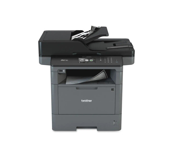 MFC-L5900DW - Brother Printing scanning copying and faxing capabilities. It has a print speed of 42 pages per minute and supports duplex printing. This model features USB Ethernet and wireless connectivity options as well as a touchscreen Interface for easy operation. The printer Includes a 250-sheet input tray