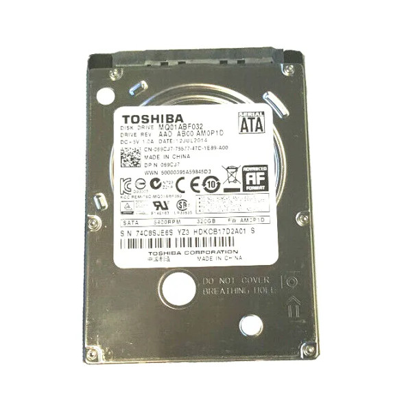 69CJ7 - Dell 320GB 5400RPM SATA 6Gb/s 8MB Cache 2.5-inch Hard Drive
