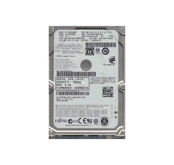 CA07083-B56600DL - Fujitsu 320GB 5400RPM SATA 3Gb/s 8MB Cache 2.5-inch Hard Drive