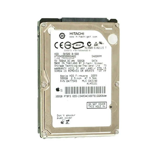 HTS545050B9SA02 - HGST Travelstar 5K500.B 500GB 5400RPM 8MB Cache SATA 1.5Gb/s 2.5-inch Hard Drive
